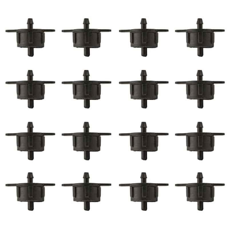 Cinagro Plastic Black Drip Irrigation Emitters, CIN-DIA-PLS-P100 (Pack of 100)