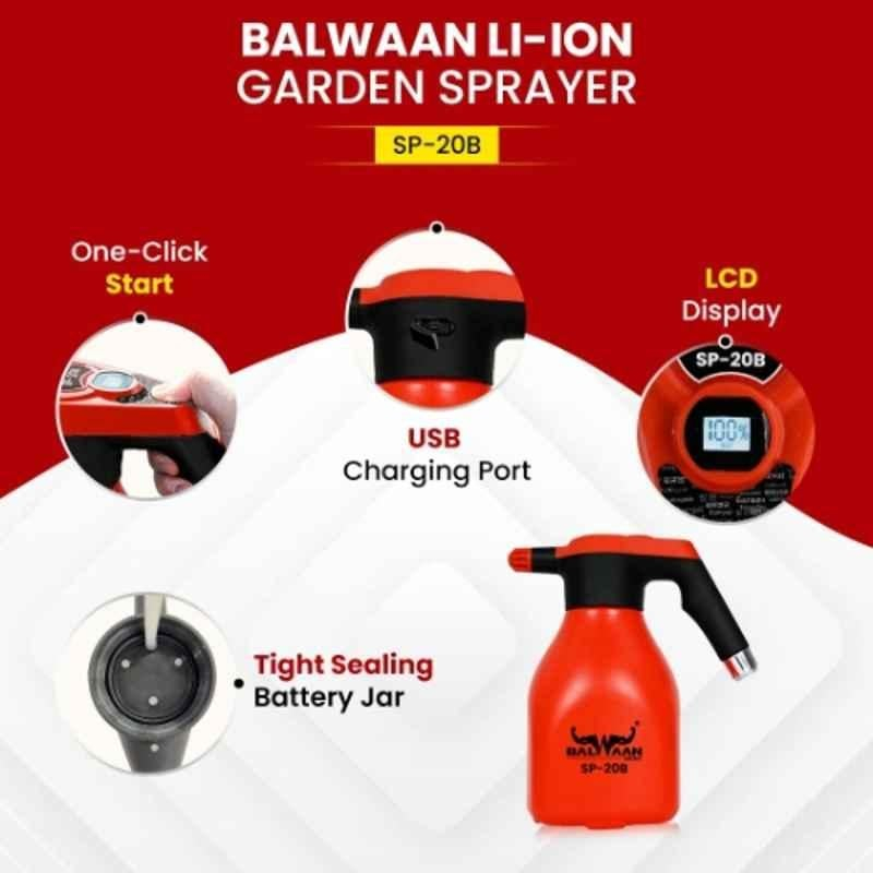 Balwaan SP-20B 2 Litre 3.7V Li-ion Battery Sprayer with 1 Pc Nozzle, MTAK-BA-SP-5592 - Image 4