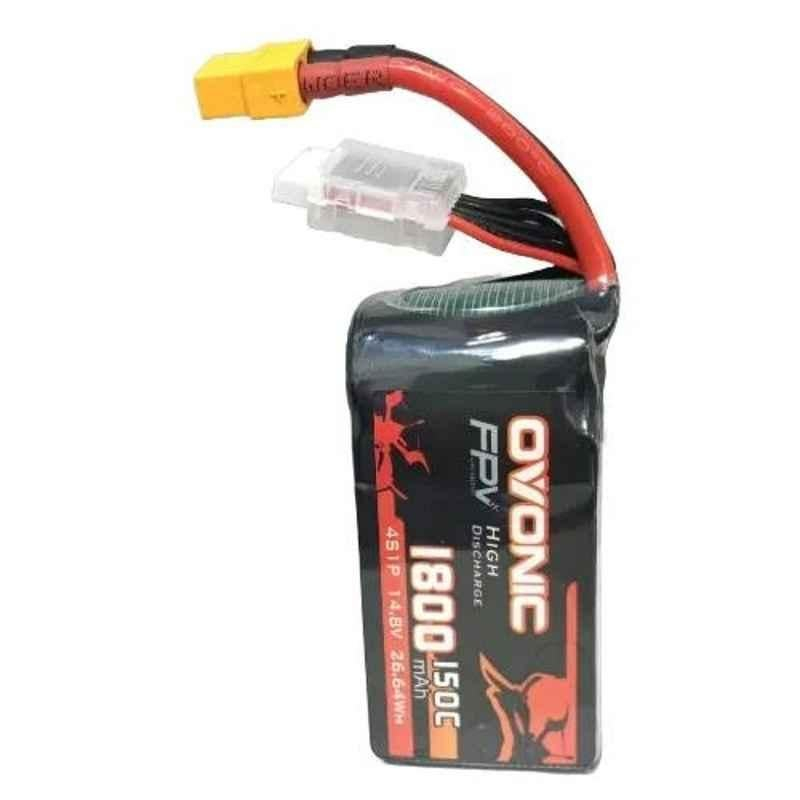 Ovonic 1800mAh 150C 4S1P 14.8V LiPo Battery with XT60 Plug for RC FPV Racing Drone Quadcopter, IRS2412170874