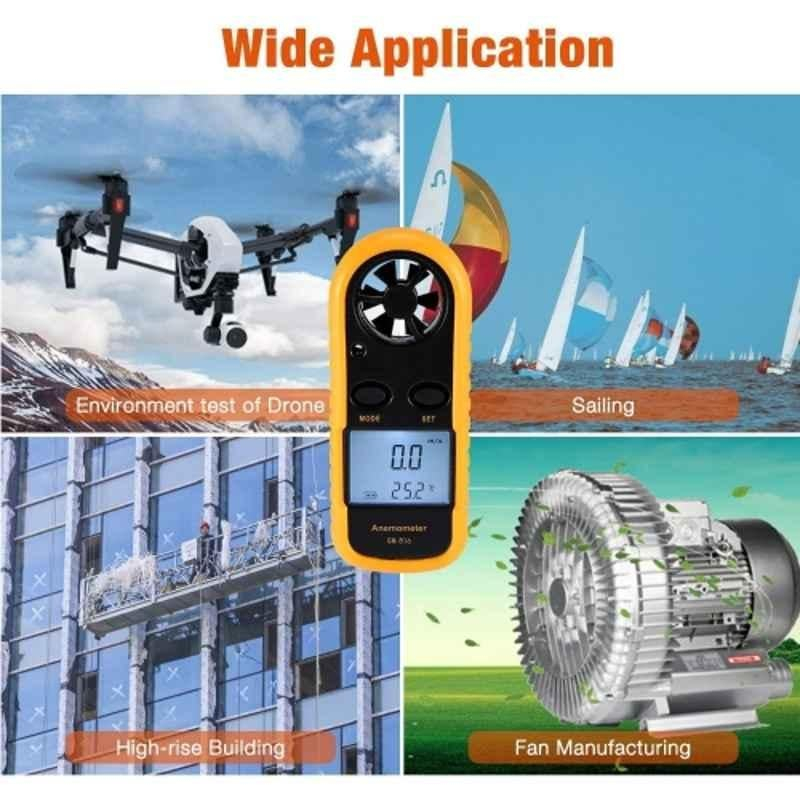 True Sense GM816 30m/s Portable Anemometer Thermometer LCD Air Wind Speed Gauge with Temperature Tester - Image 5