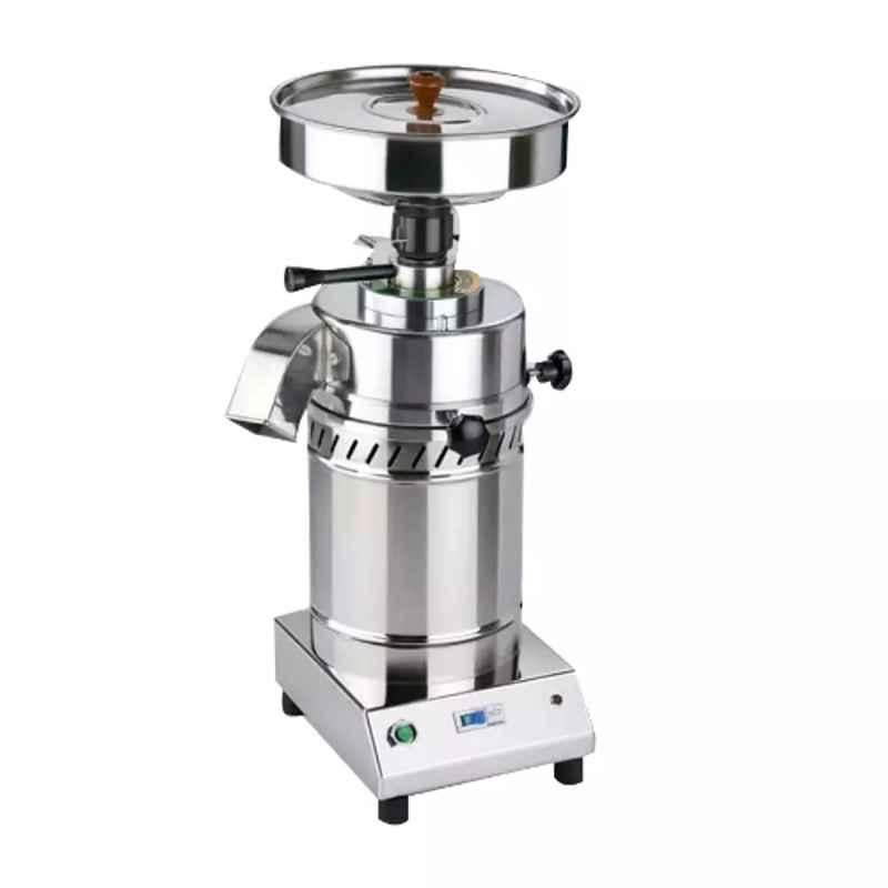 Verai 1HP Stainless Steel Silver Semi-Automatic Round Table Top Flour Mill with 4kg Hopper Chamber