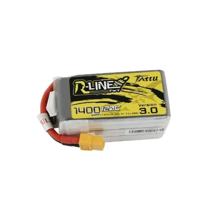 Tattu R-LINE V3.0 1400mAh 120C 22.2V 6S1P Lithium Polymer Battery with XT60 Plug for FPV Racing Drone, IRS2412647320