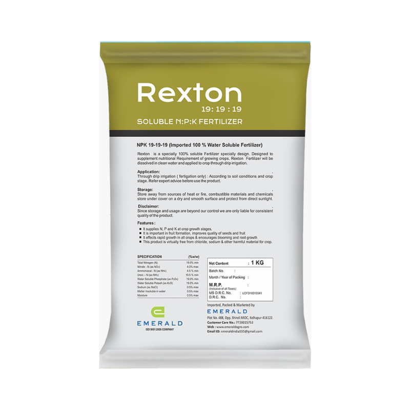 WATER SOLUBLE || REXTON 19 : 19 : 19 - 1 kg || EMERALD - Image 2